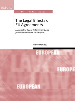 cover image of The Legal Effects of EU Agreements